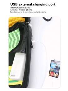 Anti-Theft Backpack Men's Backpack Multifunctional Laptop Bag - màu đen - Xem 7