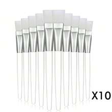 50pcs Mask Brush Mask Applicator Soft Facial Sapping Brush With Clear Plastic Handle Suitable For Skin Care, Body Butter Applicator Tool - Clear - View 17