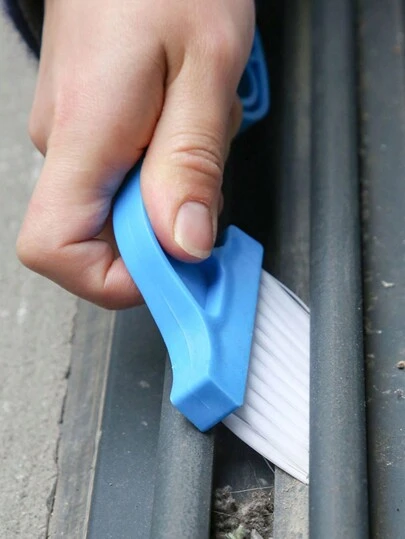 Herramienta cepillo de limpieza de ranuras, herramientas de limpieza de ranuras y surcos manuales, cepillos de limpieza de juntas de baño y cocina, cepillo para puertas corredizas o ventanas