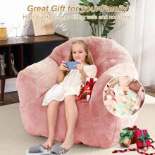 Giant Bean Bag Chair,39" Large Bean Bag Chair With Filler Included,Large Living Room Bean Bag Chairs For Adults,Soft Cozy Beanbag Couch Floor Sofa Chair With Armrests For Living Room Dorm - 粉色 - 查看 5