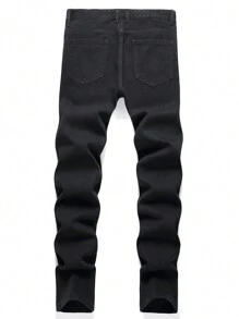 1 pièce Pantalon de survêtement pour homme Streetwear, avec motif brodé de crâne rose, détails de poche, tissu respirant en toile anti-déchirure et coupe épaissie pour les quatre saisons, adapté pour se promerner en ville, traîner et pour des activités de plein air parent-enfant.