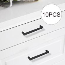 10PCS Black Cabinet Handle Aluminum Kitchen Handle