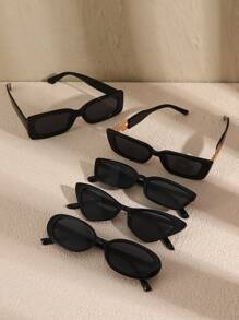 5 chiếc kính mát thời trang cá nhân hóa cho phụ nữ kết hợp phong cách tinh tế mát mẻ cho trang phục dự tiệc bãi biển chụp ảnh đường phố phụ kiện phụ kiện bãi biển cho phụ nữ kính râm - Nhiều màu - Xem 2