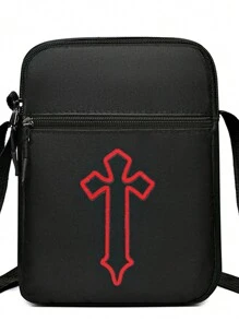 [Jul] Herr Casual Multi-Compartment Axelväska, Nylon Herrväska, Herr Business Bag Series Plånbok, Jul Thanksgiving Höst Resa Vinter Gåva Semester Förvaringsväska Handväska Sportväska Axelväska Sommar Tillbaka till skolan Material Tryckt Miniväska Plånbok Axelväska Förvaringsväska Semester - Multifärgad - Visa 3