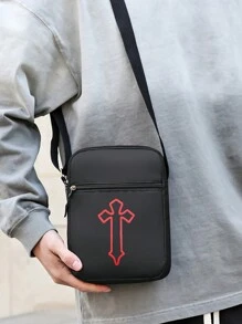 [Jul] Herr Casual Multi-Compartment Axelväska, Nylon Herrväska, Herr Business Bag Series Plånbok, Jul Thanksgiving Höst Resa Vinter Gåva Semester Förvaringsväska Handväska Sportväska Axelväska Sommar Tillbaka till skolan Material Tryckt Miniväska Plånbok Axelväska Förvaringsväska Semester - Multifärgad - Visa 5