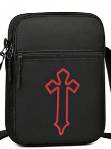[Jul] Herr Casual Multi-Compartment Axelväska, Nylon Herrväska, Herr Business Bag Series Plånbok, Jul Thanksgiving Höst Resa Vinter Gåva Semester Förvaringsväska Handväska Sportväska Axelväska Sommar Tillbaka till skolan Material Tryckt Miniväska Plånbok Axelväska Förvaringsväska Semester - Multifärgad - Visa 2