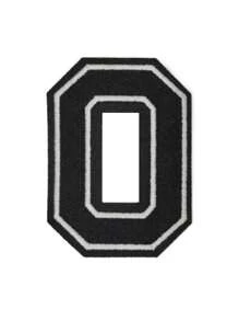 1個大號白色刺繡數字0-9衣裝貼片,可diy的棒球外套和大衣的數字徽章,可熨燙 - 杏色 - 查看 25