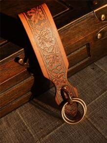 1pc Leaf Embossed Vegan Leather Skirt Hike For Renaissance Medieval Viking Belts For Renaissance Faire LARP Cosplay Costumes (Belt NOT Included) - A - View 7