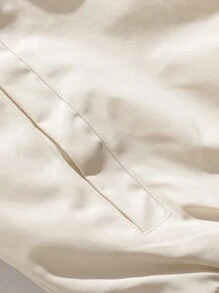 Men Striped Trim Zip Up Jacket - Khaki - View 4