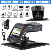 UK 1080P Dash Cam Car Auto Video Driving Recorder Center Console 170° Monitor - Black - View 2