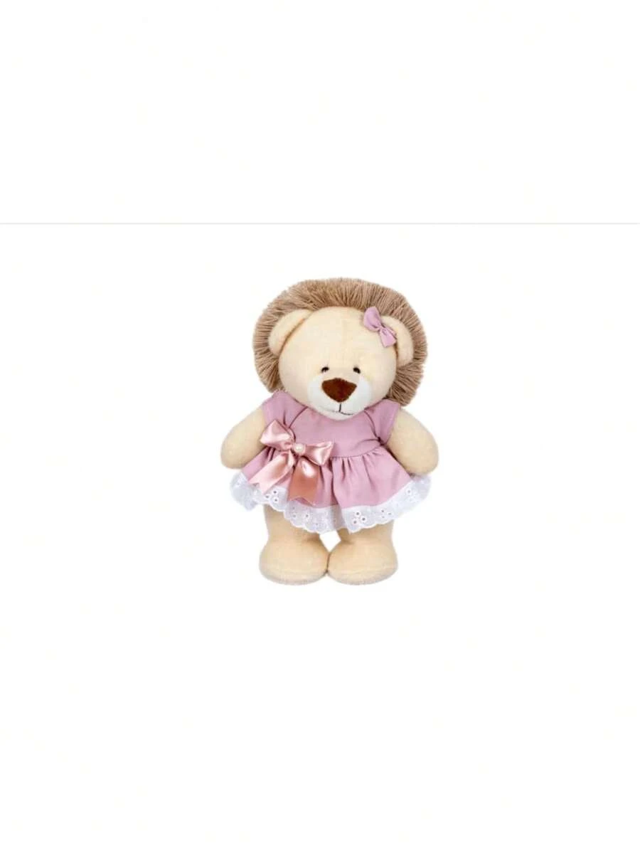Plush Lion Standing Upright Girl 25 Cm - Niches And Decorations - 乾枯玫瑰色 - 查看 1