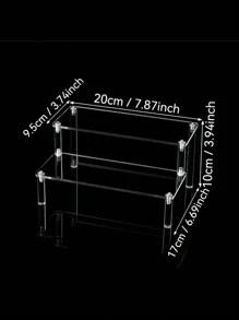 1pc Clear Multi-Purpose Display Rack - 1-5 Layers Transparent Storage For Perfumes, Cosmetics, Desserts, Handmade Anime Car Models And Blind Boxes - Acrylic Cologne Stand, Cupcake Holder - Perfect For Amiibo And POP Figurines, Food And Dessert Showcase, Cosmetics Supplier Item - Ideal Christmas And Halloween Present