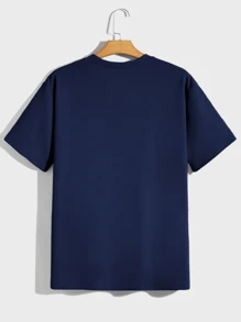 Men's Skull T-Shirt Dont Kill My Vibes 100% Cotton Premium Basic Shirt Mesh 30.1 Casual - Màu xanh hải quân - Xem 2