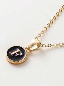 1 Stück Modische Halskette Mit Buchstaben-anhänger, Personalisierte Buchstaben-halskette Für Frauen Und Mädchen, Goldfarben, Geschenk-accessoires