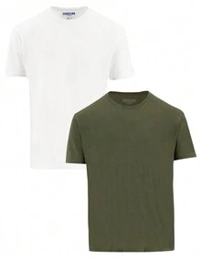 SET DE 2 PLAYERAS BÁSICAS BLANCA, VERDE INDICUM HOMBRE - Multicolor - Ver 1