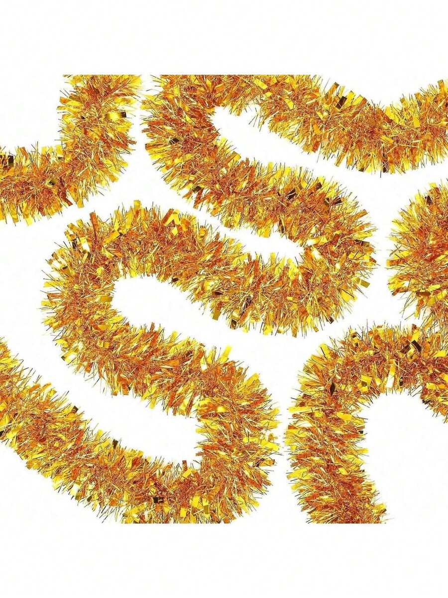 1ชิ้น/2ชิ้น ชุดโคมไฟประดับปีใหม่ ม่านเชือกประดับประกายโลหะ ตกแต่งเชือก