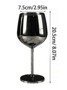 1 pieza Vaso de pie alto de acero inoxidable con color dorado, vaso creativo de metal, copa de champán de metal, vaso irrompible, apto para diversas ocasiones de fiesta