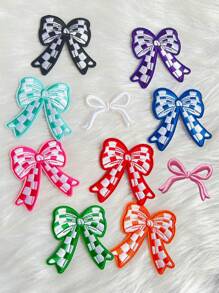 Colorful Aesthetic Dainty Bow Embroidered Iron On Patches For DIY Trucker Hats, Clothes, Jeans, Jackets, Backpacks Decoration