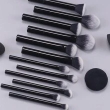 Bộ 12 cọ trang điểm đa năng - Cọ phấn, Cọ má hồng, Cọ nền, Cọ phấn mắt, Cọ tạo khối + Mút trang điểm góc cạnh, Mút trang điểm tròn, Mút trang điểm màu đen, Bộ cọ, Bộ cọ trang điểm, Bộ cọ trang điểm, Bộ trang điểm hoàn chỉnh, Bộ cọ trang điểm, Bộ trang điểm hoàn chỉnh, Bộ cọ, Bộ cọ trang điểm, Bộ quà tặng trang điểm, Bộ - màu đen - Xem 4