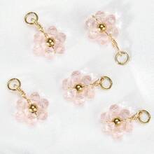 20 chiếc/gói Mặt dây chuyền hoa pha lê nhiều màu bằng thép không gỉ & mặt dây chuyền hạt ngọc trai giả, nhiều màu sắc trang sức Bohemian phụ kiện tự làm cho vòng tay, vòng cổ, hoa tai, móc chìa khóa Valentine - H1927 - Xem 13