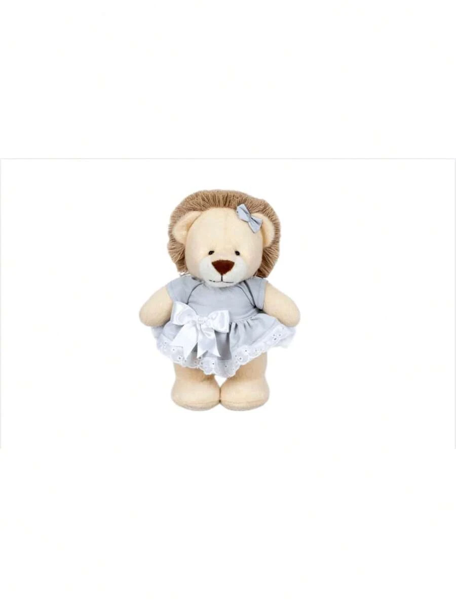 Plush  Lion Standing Upright Girl 25 Cm - Niches And Decorations - Xám - Xem 1