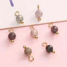 beadia 5/10 件 4 毫米天然石吊坠 - 用于 DIY 珠宝制作项链、手镯、配饰和用品 - 彩色 - 查看 27