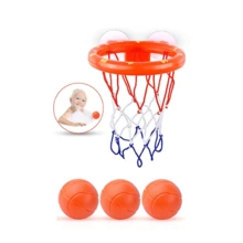 1 Bộ rổ bóng rổ mini di động (kèm 3 quả bóng), vành bóng rổ hút chân không trong phòng tắm, giá để bóng rổ dưới nước, đồ chơi tắm, quà tặng sinh nhật - Nhiều màu - Xem 9