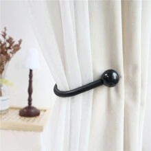 2pcs Minimalist Curtain Wall Hooks, Round Headed Small Curved Hooks - Multicolor - View 1
