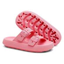 Men's Cloud Flip Flops Slide Sandal Two Straps Comfortable Birken Buckle - Pink - View 3