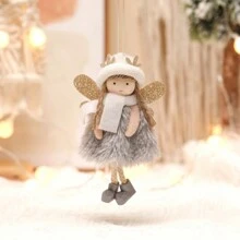 1 đồ trang trí treo thiên thần Giáng sinh mới, đồ trang trí thiên thần bằng vải tuyn sang trọng, cây thông Noel, nhà, cửa sổ, trang trí tiệc, giáng sinh, halloween, lễ hội, giáng sinh - Nhiều màu - Xem 8