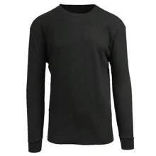 5-Pack Men's Classic Waffle-Knit Crew Neck Thermal Shirt - 黑色 - 希瑟灰 - 海軍藍 - 橄欖色 - 白色 - 查看 2