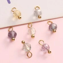 beadia 5/10 件 4 毫米天然石吊坠 - 用于 DIY 珠宝制作项链、手镯、配饰和用品 - 彩色 - 查看 44