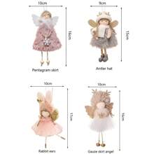 1 đồ trang trí treo thiên thần Giáng sinh mới, đồ trang trí thiên thần bằng vải tuyn sang trọng, cây thông Noel, nhà, cửa sổ, trang trí tiệc, giáng sinh, halloween, lễ hội, giáng sinh - Nhiều màu - Xem 12