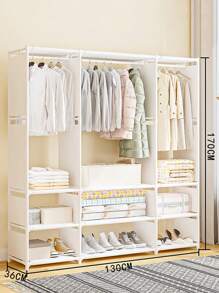 Portable Bookshelf With Fabric Cloth Cube Closet Storage Organizer Bookcase Living Room Study Room Bedroom Multifunctional Organizer