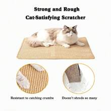Sisal Cat Scratching Pad, Durable Scratch Board Mat For Cats, Claw Grinding Furniture Protector For Indoor Use
