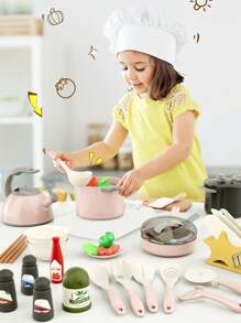 1set Children's Pretend Play Electric Rice Cooker Kitchen Toys, Random Color Accessories - Multicolor - View 1