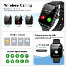 1pc Unisex Full Touch Screen Everyday Wear Watch, Silicone Strap & Zinc Alloy Case, Displays Time, Date, Alarm, Music, 1.44 Inch, Holiday Gift