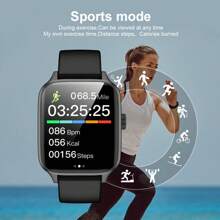 1pc Unisex Full Touch Screen Everyday Wear Watch, Silicone Strap & Zinc Alloy Case, Displays Time, Date, Alarm, Music, 1.44 Inch, Holiday Gift