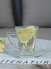 1套3件三角形咖啡杯碟套装，ins风玻璃咖啡杯碟，欧式摩卡拿铁艺术杯，适合餐厅客厅咖啡厅聚会 - 一套三角咖啡杯碟 - 查看 8