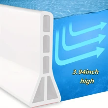 3.94 Inch High Bath Threshold Shower Dam, Self-Adhesive Waterproof Seal Strip, For Bathroom Wet And Dry Separation Decoration - White - View 1