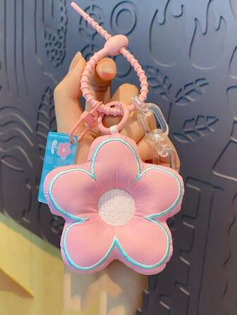 Exquisite Fabric Small Flower Keychain For Women, Cute Plush Flower Decor Car Keychain Circle, Bag Pendant Valentine's Day Car Accessories Bag Charm Backpack For School Goth Y2k Halloween Accessories Teachers Day Christmas Gift Ideas Bag Accessories Lanyards With Id Holder Car Accessories Bag Charms Car Accessories Friend Sister