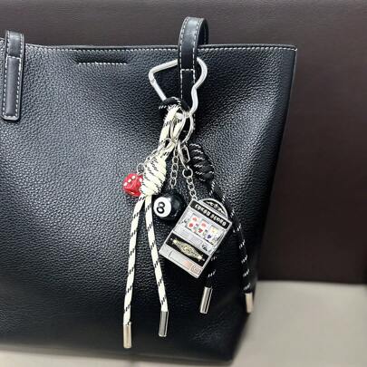 博主同款个性汽车钥匙扣DIY创意钥匙扣，篮球钥匙挂件，游戏玩具挂件，骰子设计包包吊饰钥匙扣挂件，台球包包挂件，绳子吊饰情侣手工编织拉沙袋配件，背包配件汽车钥匙扣礼物节日礼物装饰手工编织手袋配件