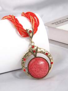 1 件时尚波西米亚捕梦网吊坠项链，优雅女士 - 均碼 - 查看 24