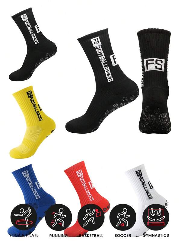 Calze da calcio FS sportive all'aperto nuove, calze da calcio con ventose in silicone circolari antiscivolo, calze atletiche da baseball e rugby per uomo e donna