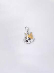 1pc Metal Mini Dachshunds Bulldogs Dog Charm For Jewelry Cute Animal Couple Lovely Keychain Car Keyring Bag Headphone Pendant Bracelet Necklace Char - Multicolor - View 43