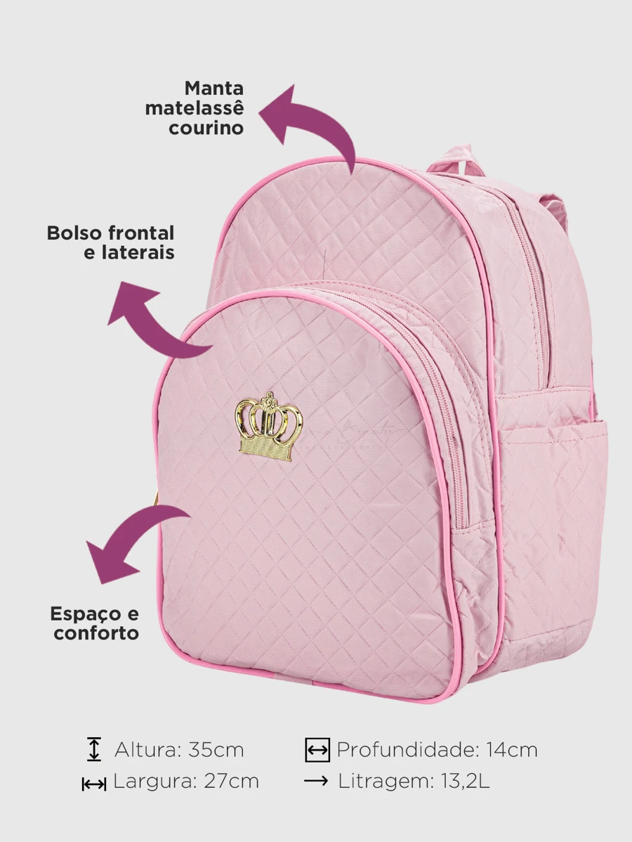 Baby Backpack Maternity Boy Girl With Bottle Pocket - 淺粉色 - 查看 1