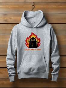 Sweatshirt Meme Kitten Cat Cat It's All Okay  2481 GEEK FLOW - 灰色 - 查看 1