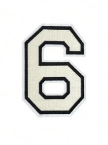 1個大號白色刺繡數字0-9衣裝貼片,可diy的棒球外套和大衣的數字徽章,可熨燙 - 杏色 - 查看 10