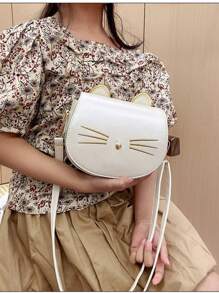 Cô gái mèo thiết kế túi nhắn tin - Màu be - Xem 5