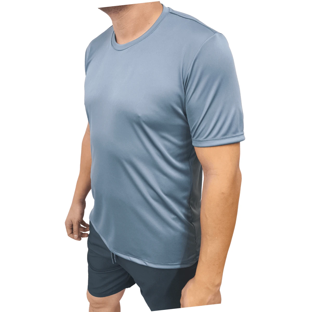 Dry Fit Basic Fit Gym Shirts UV Protection+35 Fit New Release - Dark Grey - View 1